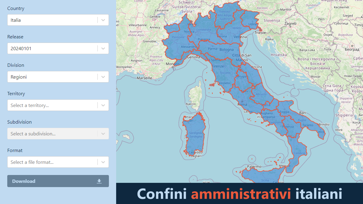 OnData - Confini Amministrativi Italiani